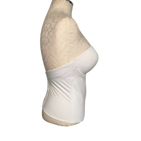 Felina Strapless Seamless Lightweight Bustier Bra in White Size 36D - Picture 4 of 12